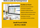 Atelier EXCEL - Donnez vie à vos tableaux ! - jeudi 09 avril 2026 - de 9h à 12h30