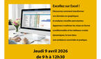 Atelier EXCEL - Donnez vie à vos tableaux ! - jeudi 09 avril 2026 - de 9h à 12h30