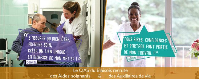Le CIAS recrute des Aides-soignants & Auxiliaires de vie H/F !