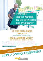 CIAS du Blaisois recrutement auxiliaires de vie